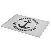 航海のいかりカスタムボートと姓 カッティングボード (角)