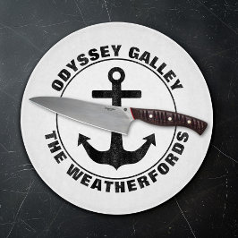 航海のいかりカスタムボートと姓 カッティングボード