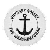 航海のいかりカスタムボートと姓 カッティングボード (正面)