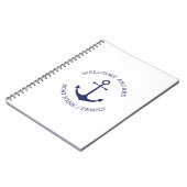 航海のいかりカスタムボート名ウェルカムクアボード ノートブック (左側)