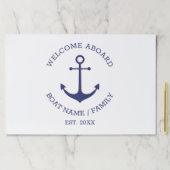 航海のいかりカスタムボート名紙ランチョンマット ペーパーパッド (インサイチュ)