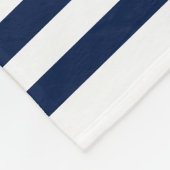 航海のいかりカスタムモノグラムホワイト フリースブランケット (角)