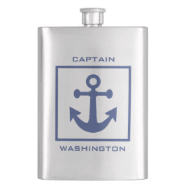 航海のいかりカスタム文字フラスコ フラスク