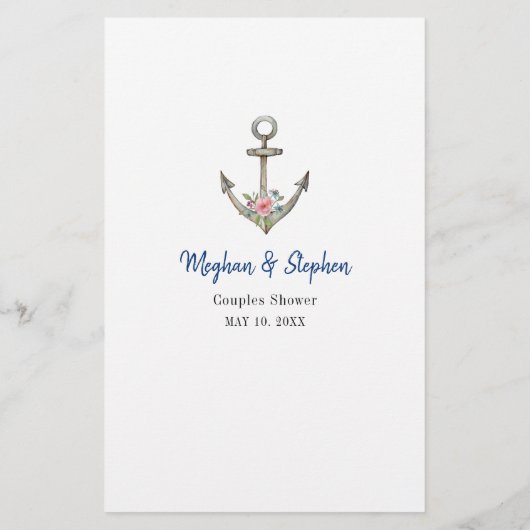 航海のいかりカップルのシャワートリビアゲーム (裏面)