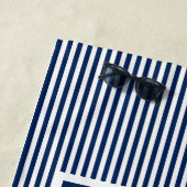 航海のいかりキャプテンネームストライプ ビーチタオル (インサイチュ)