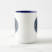 航海のいかりキャプテンボートまたは名前ラージ両面 マグカップ (中央)