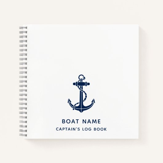 航海のいかりクルーズスワッグキャプテンログ ノートブック (正面)