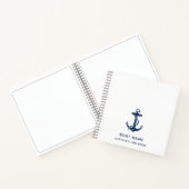 航海のいかりクルーズスワッグキャプテンログ ノートブック (内部)