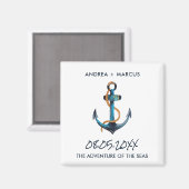 航海のいかりクルーズ船結婚式の引き出物磁石 マグネット (正面/裏面)