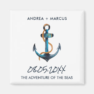 航海のいかりクルーズ船結婚式の引き出物磁石 マグネット