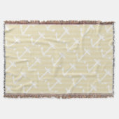 航海のいかりグレーと白のパタモダンーン スローブランケット (正面)