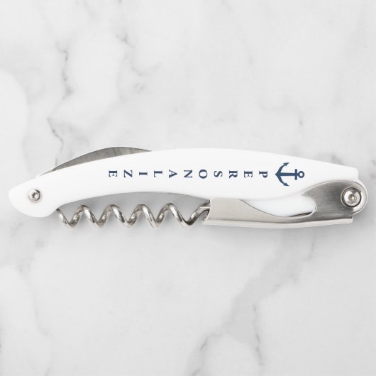 航海のいかりコルクカスタムスクリューワインオープナー ソムリエナイフ (裏面)