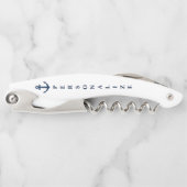 航海のいかりコルクカスタムスクリューワインオープナー ソムリエナイフ (正面)