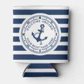 航海のいかりコンストライプのパスボート名 缶クーラー (正面)