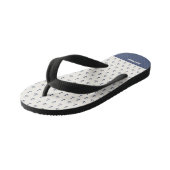 航海のいかりコーストストライプレービーブルークリーム キッズビーチサンダル (アングル)