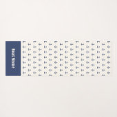 航海のいかりコーストストライプレービーブルークリーム ヨガマット (裏面(横))