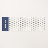 航海のいかりコーストストライプレービーブルークリーム ヨガマット (正面(横))