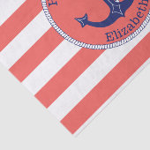 航海のいかりコーラルパーソナライズされた誕生日 薄葉紙 (詳細)