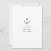 航海のいかりシャワーアドバイス&ウィッシュカード 招待状 (裏面)