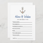 航海のいかりシャワーアドバイス&ウィッシュカード 招待状 (正面/裏面)