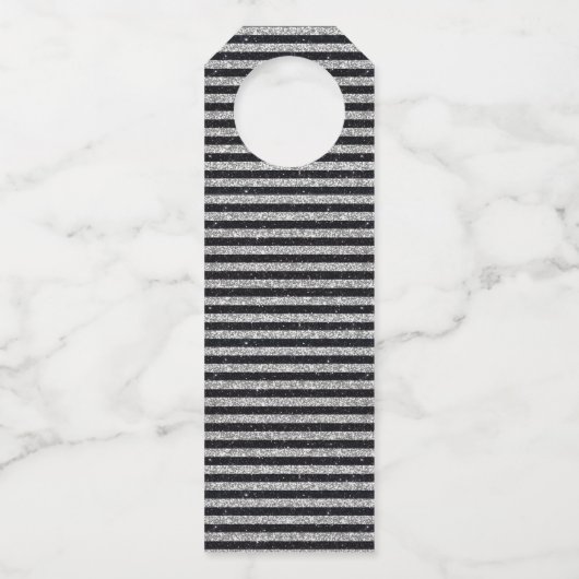 航海のいかりシルバーブストライプラック結婚ズ ボトルネックタグ (裏面)