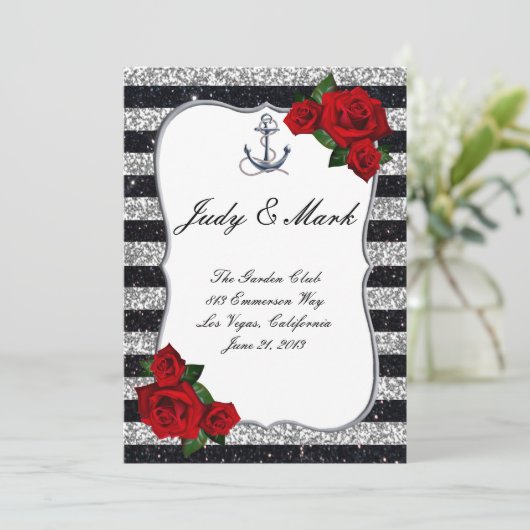 航海のいかりシルバーブストライプラック結婚ズ メニュー (スタンド正面)