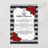 航海のいかりシルバー黒ストライプ安全対策 エンクロージャーカード (正面)