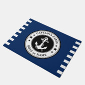 航海のいかりスターズキャプテンキャビンボート名 ドアマット (アングル)