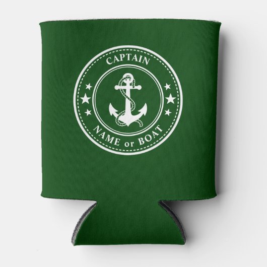 航海のいかりスターズキャプテンボートまたはネームフォレスト 缶クーラー (正面)