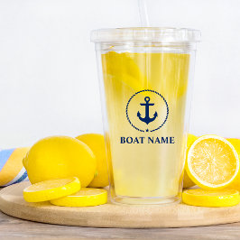航海のいかりスターボート名 アクリルタンブラー