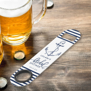 航海のいかりストライプブライダルシャワー スピード栓抜き