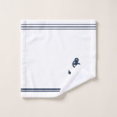 航海のいかりセーリングボートネームカスタムスワッグ バスタオルセット (ウォッシュタオル)