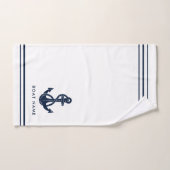 航海のいかりセーリングボートネームカスタムスワッグ バスタオルセット (ハンドタオル)