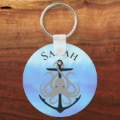 航海のいかりタコパーソナライズされたキーチェーン キーホルダー (正面)