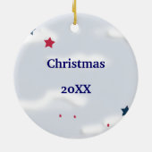 航海のいかりデザインかわいいオーナメント セラミックオーナメント (裏面)