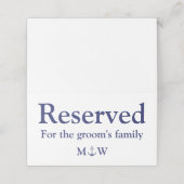 航海のいかりネイビーカスタムルブルー結婚予約 プレイスカード (外部開封)