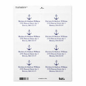 航海のいかりネイビーカスタムル差出人住所ラ ラベル (フルシート)