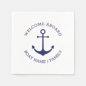 航海のいかりネイビーカスタムル歓迎ボード スタンダードカクテルナプキン (正面)