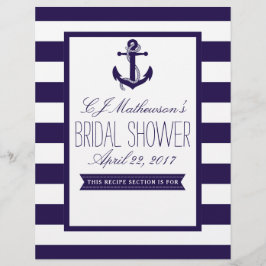 航海のいかりネイビーストライプブライダルシャワー分周器