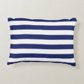 航海のいかりネイビーストライプル・ブルー・ファミリー名 アクセントクッション (裏面)