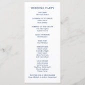 航海のいかりネイビーブルーエレガントウェディング プログラム (裏面)