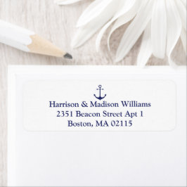 航海のいかりネイビーブルーカスタム差出人住所 ラベル