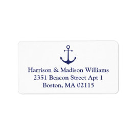 航海のいかりネイビーブルーカスタム差出人住所 ラベル