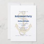 航海のいかりネイビーブルーカスタム招待状 招待状 (正面)