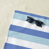 航海のいかりネイビーブルーストライプ ビーチタオル (インサイチュ)