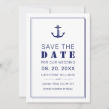 航海のいかりネイビーブルータイポグラフィ結婚ズ