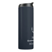 航海のいかりネイビーブルービーチまたは湖 タンブラー (回転左)