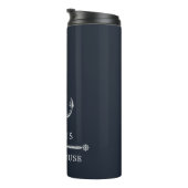 航海のいかりネイビーブルービーチまたは湖 タンブラー (回転右)