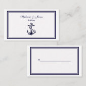 航海のいかりネイビーブルーフレーム2座席表 プレイスカード (正面/裏面)