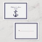 航海のいかりネイビーブルーフレーム2座席表#2 プレイスカード (正面/裏面)